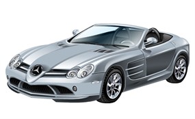 银色奔驰跑车flash动画